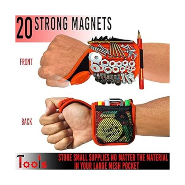 MEBTOOLS Pulsera magnética con linterna y cinta métrica_2