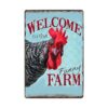 Cartel vintage de estaño con texto Welcome to the Funny_1