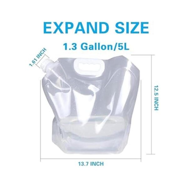 Bolsa plegable de agua de 1.3 galones sin BPA jarra de_2
