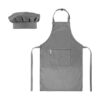Juego de delantal infantil con gorro de chef ajustable