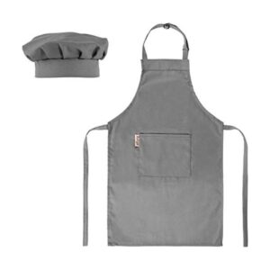 Juego de delantal infantil con gorro de chef ajustable