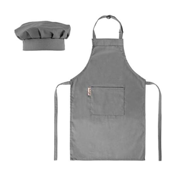 Juego de delantal infantil con gorro de chef ajustable