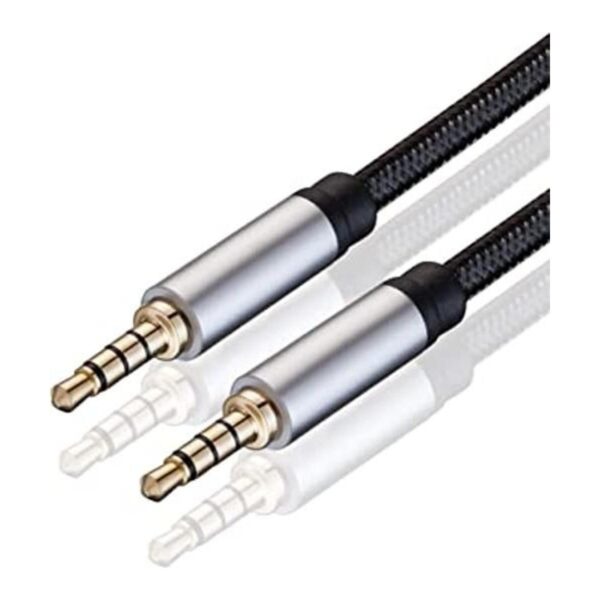 Cable de audio macho a macho de 25 pies 0.138 in 4 polos_1