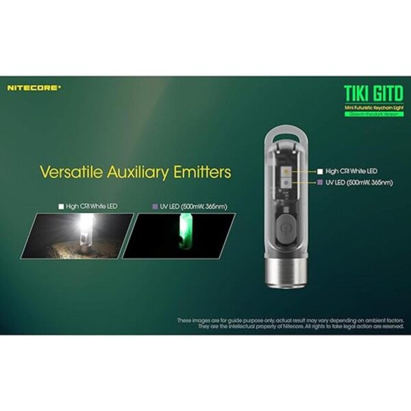 Nitecore Tiki GITD Linterna recargable USB de 300 lúmenes_5