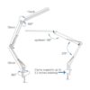 Psiven Lámpara de escritorio LED lámpara de trabajo de