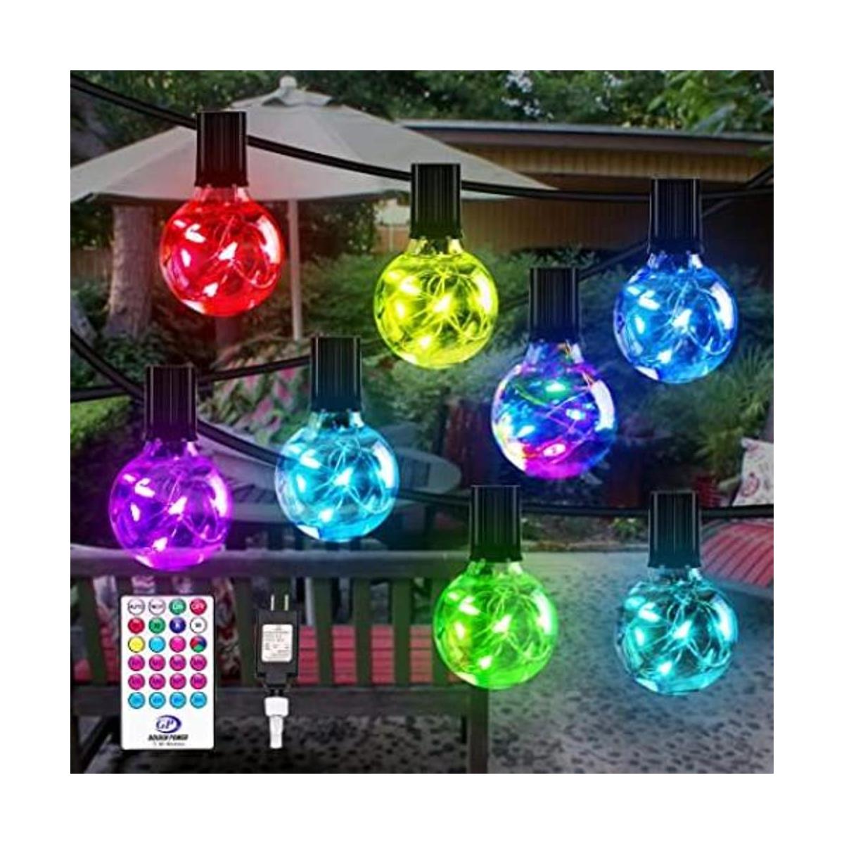 Cadena de luces LED para exteriores Ollny G40 para patio