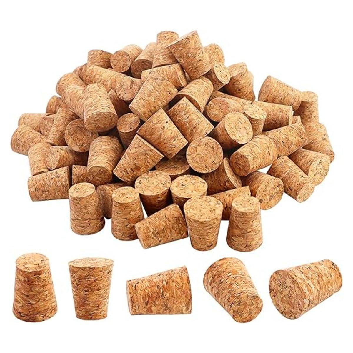 Owevvin 100 tapones de corcho cónicos 7 tapones de