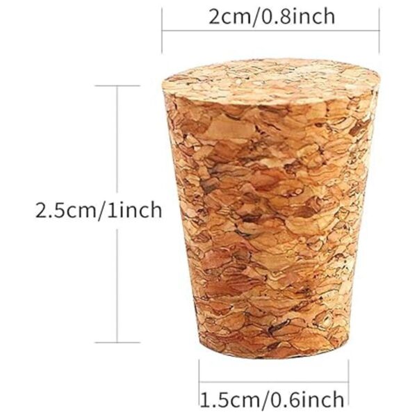 Owevvin 100 tapones de corcho cónicos 7 tapones de_5