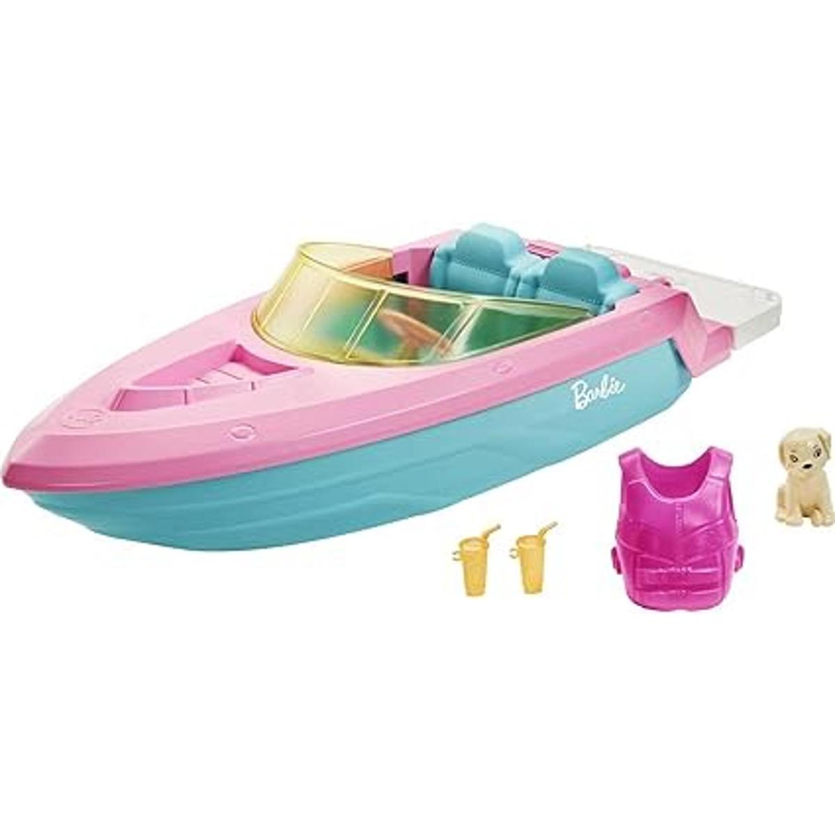 Barbie Barco con cachorros y accesorios temáticos se