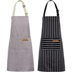 NLUS Paquete de 2 delantales de cocina ajustables con peto_1