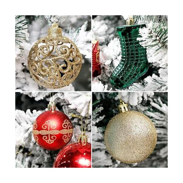 Juego de adornos para árbol de Navidad 132 piezas de_6