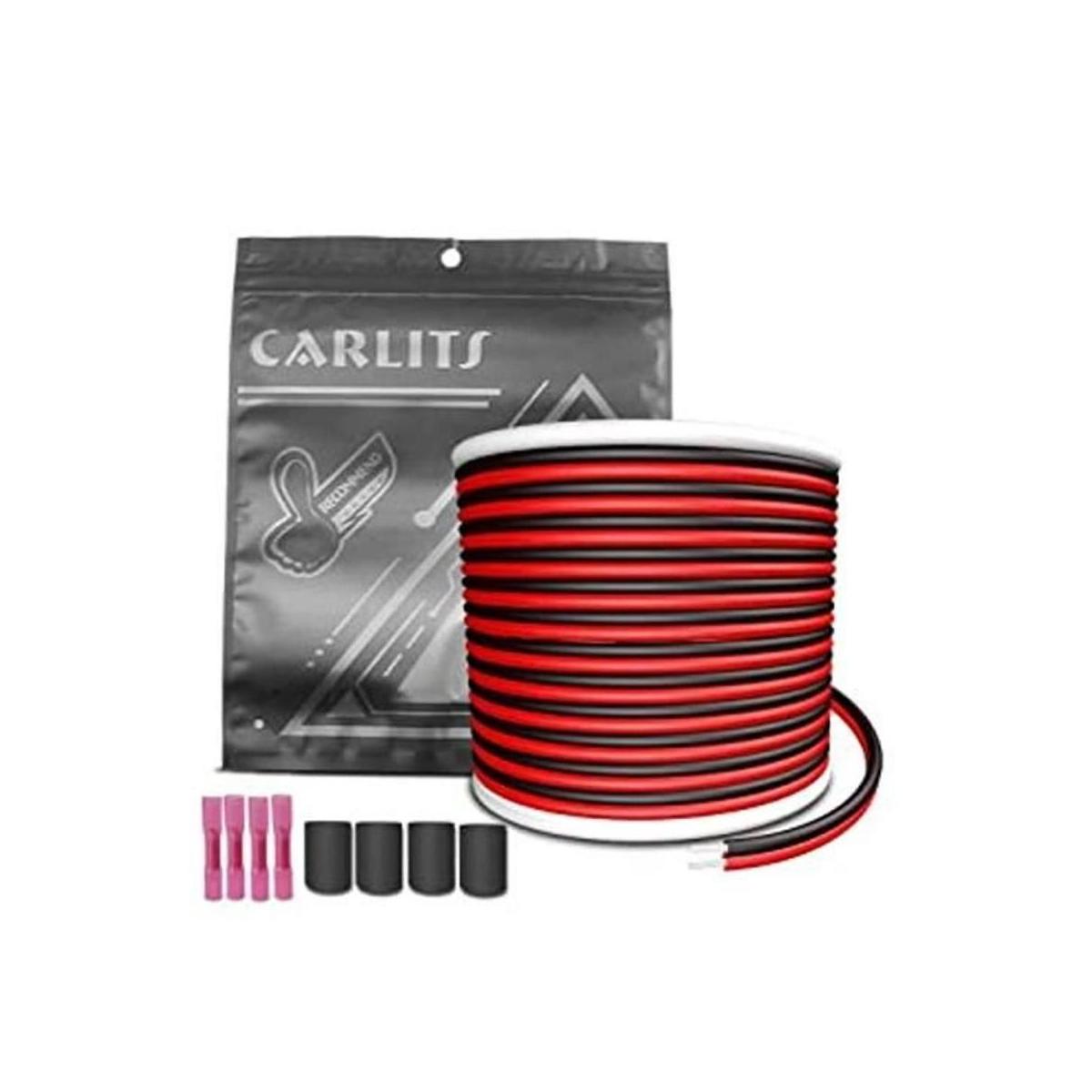 CARLITS Cable de extensión de 100 pies 20 AWG cable de