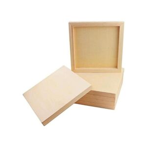 Owevvin Juego de 6 paneles de madera sin terminar 8.0 x
