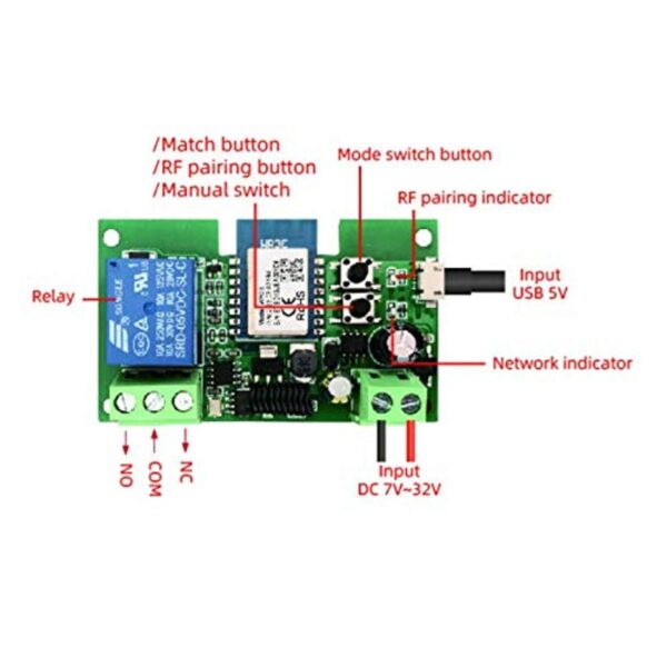 MHCOZY Módulo de relé inteligente inalámbrico WiFi para_3