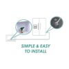 Metpure Línea de agua OD PEX de 6 pies x 14 pulgadas para_6