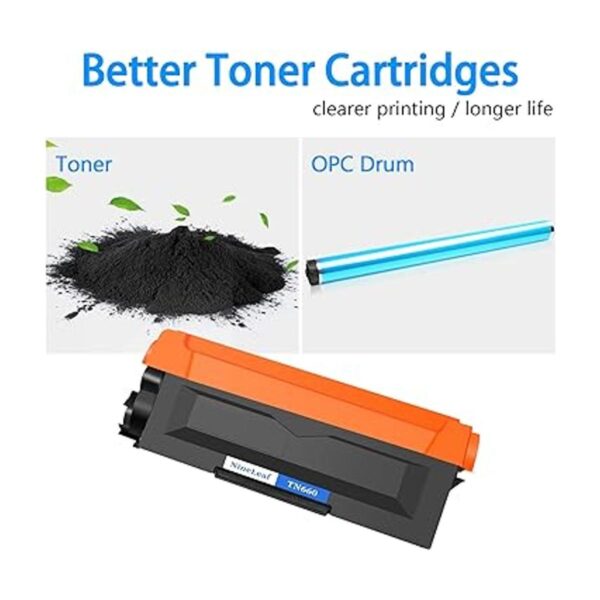 NineLeaf Cartucho de tóner compatible para Brother TN660_4