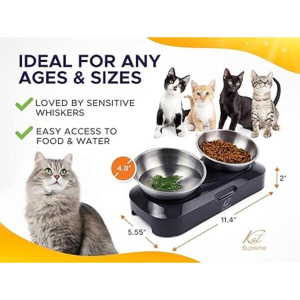 KatSupreme Cuencos inclinados para comida para gatos_4