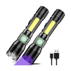Linterna UV negra linterna negra recargable por USB con_1