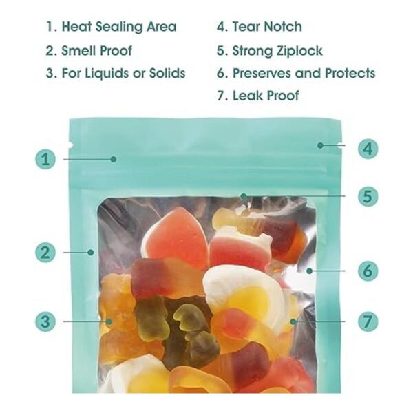 Bolsas de Mylar con cierre Ziplock de 4 x 6 pulgadas 100