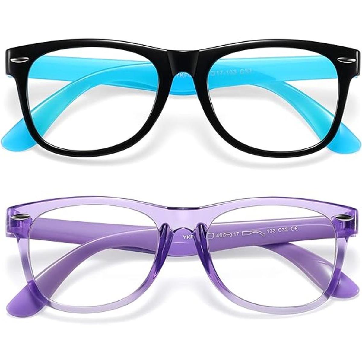 Paquete de 2 lentes de bloqueo de luz azul para niños