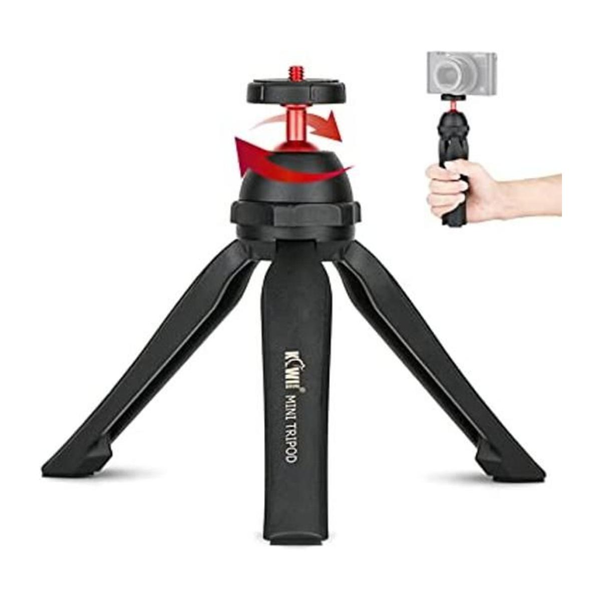 Mini trípode para cámara portátil de mesa con tornillo de