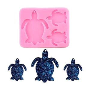 Nifocc molde de silicona para tortuga marina llavero con_1
