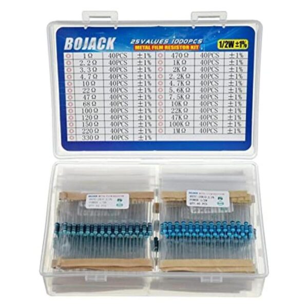 BOJACK Kit de resistencia de 1000 piezas de 25 valores 1_1