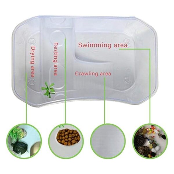 PINVNBY Tanque de tortuga de plástico para reptiles y