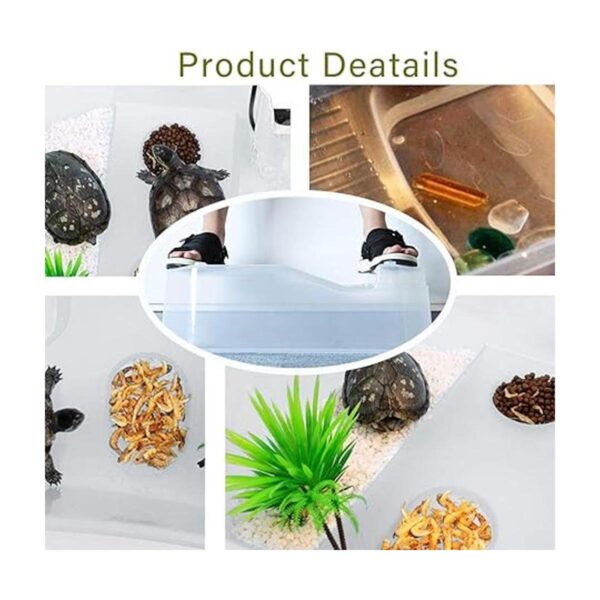 PINVNBY Tanque de tortuga de plástico para reptiles y