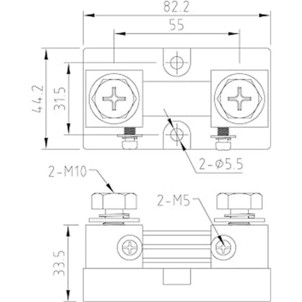 CG 500A 75mV amperímetro eléctrico DC corriente Kit de_5