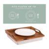 Rossie Home Bandeja de cama de madera de acacia con cojín_3