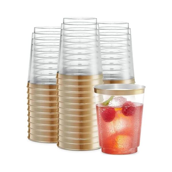 Plasticpro Vasos desechables de plástico transparente de