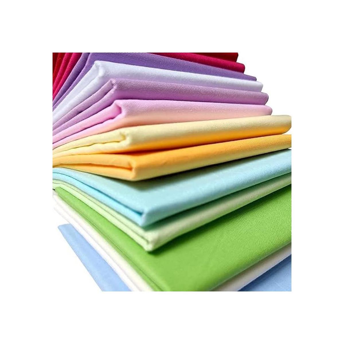 Qililandiy 14 piezas de tela de sarga de algodón sólido