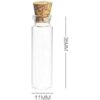 QXcom 60 minifrascos de vidrio transparente de 0.1 fl oz