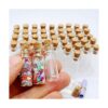 QXcom 60 minifrascos de vidrio transparente de 0.1 fl oz