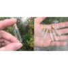 QXcom 60 minifrascos de vidrio transparente de 0.1 fl oz