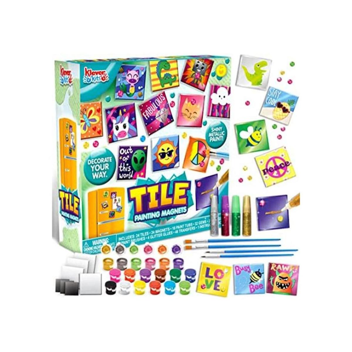 JOYIN Kit de arte de 24 mini azulejos magnéticos pintura