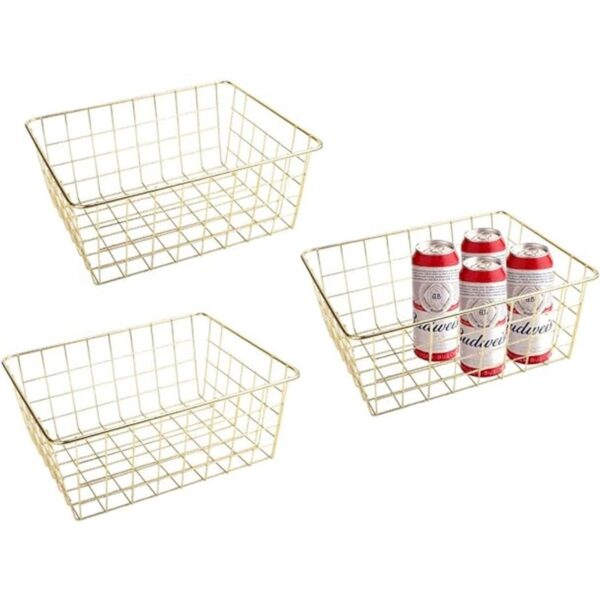 Fvstar Cesta de almacenamiento de alambre para casa rural