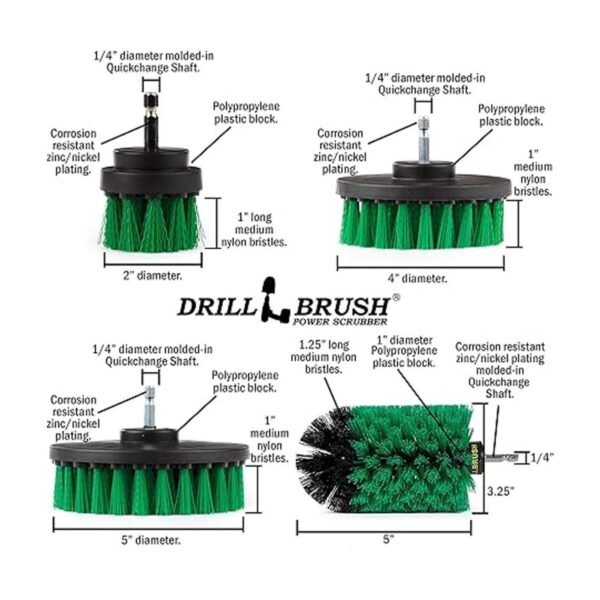 Drill Brush Power Scrubber by Useful Products Juego de_6
