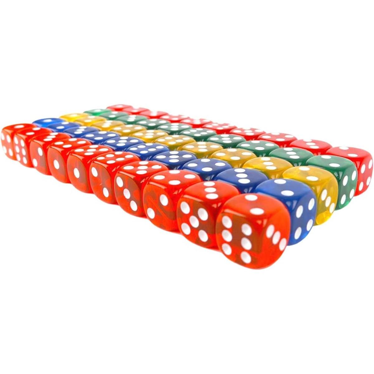 Regal Games Dados de juego translúcidos de 6 lados