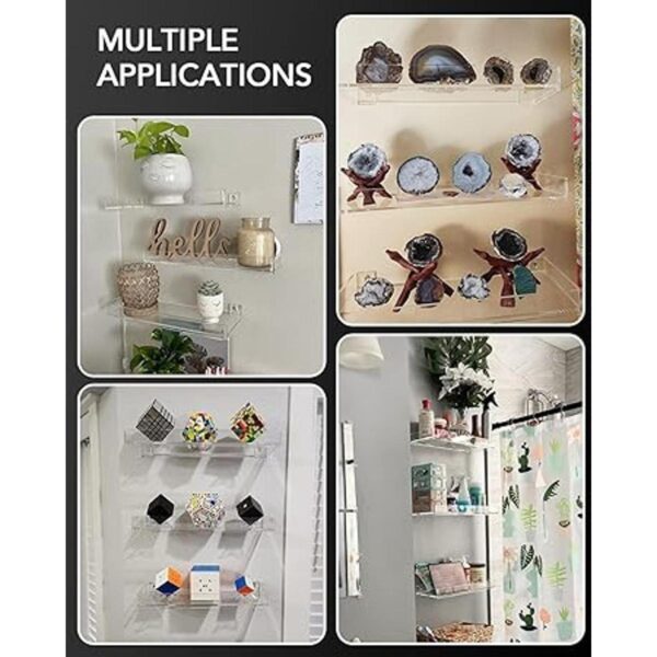 MaxGear Estantes de acrílico transparentes para pared_6