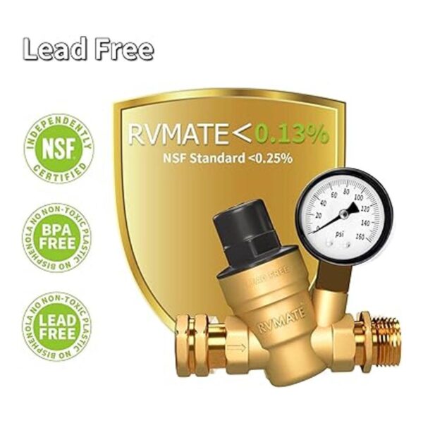 RVMATE Regulador de presión de agua para RV kit reductor_5