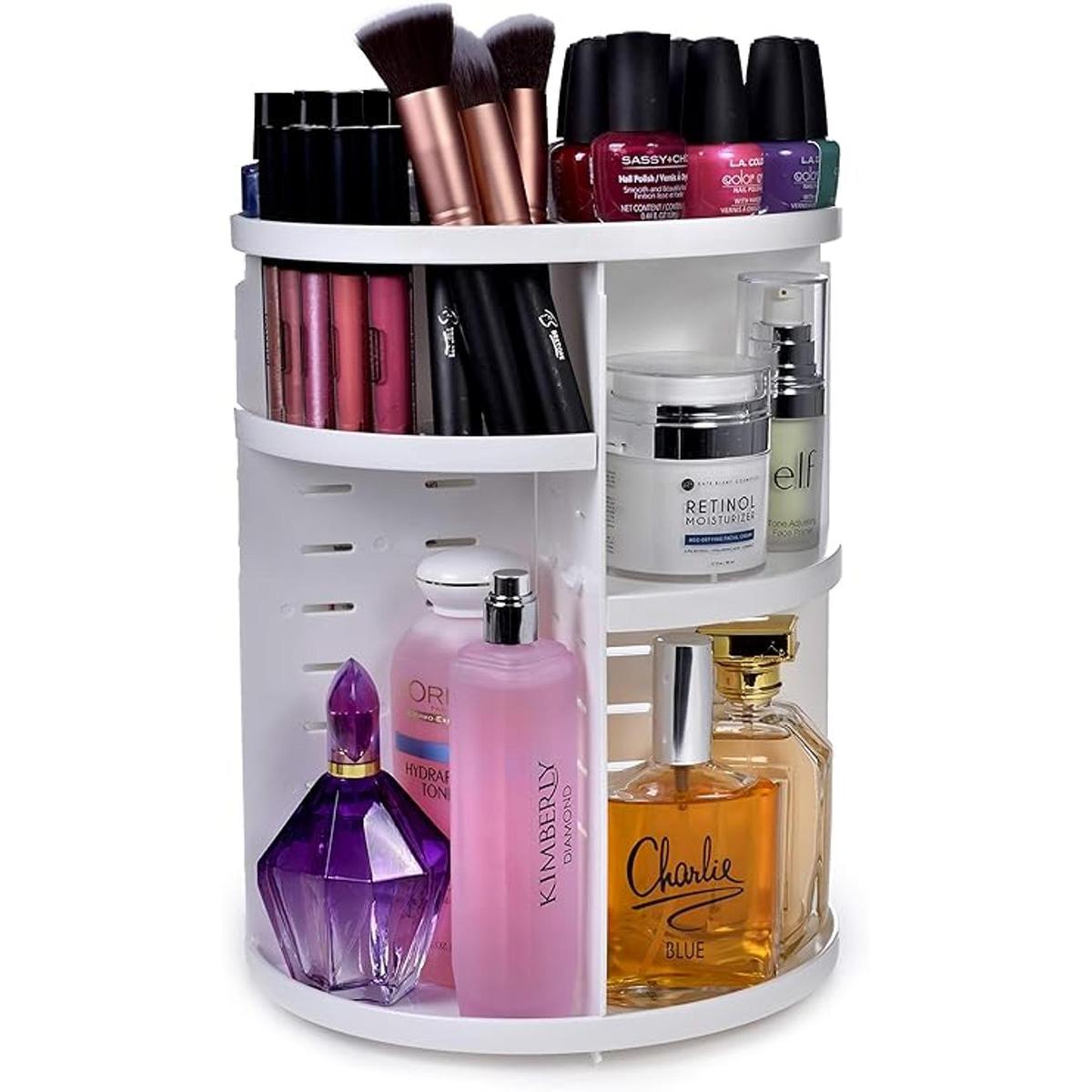 Masirs Organizador de maquillaje giratorio 360 altura
