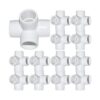 Paquete de 18 accesorios de PVC con codo de 4 vías_1