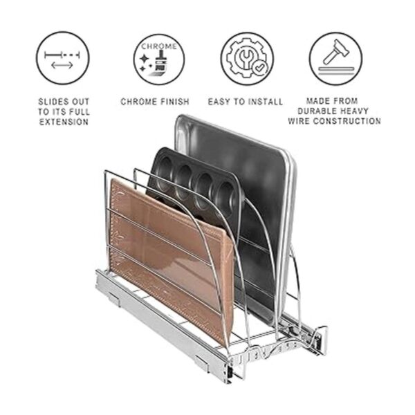 Organizador extraíble para hojas de galletas tabla de_2