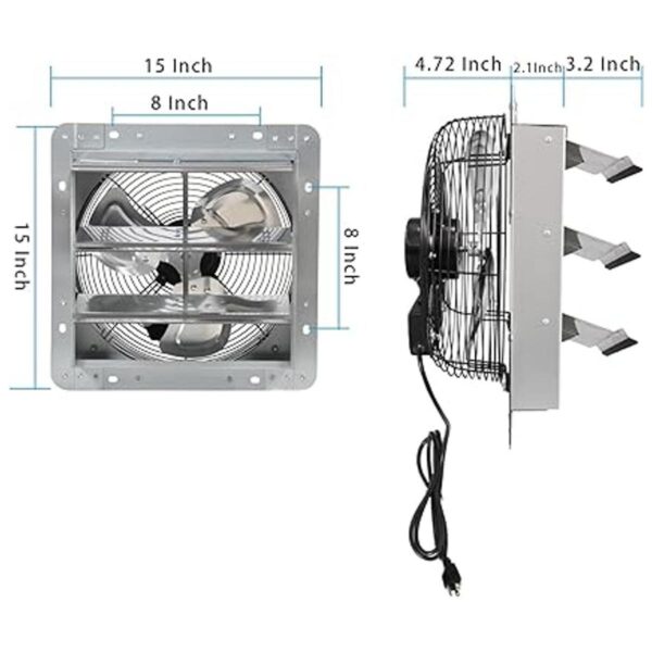 KEN BROWN Ventilador de escape de obturador de 12 pulgadas