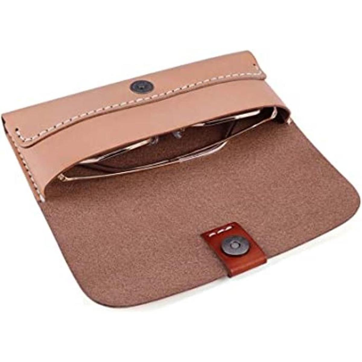 Estuche de cuero completo portátil de las gafas de sol