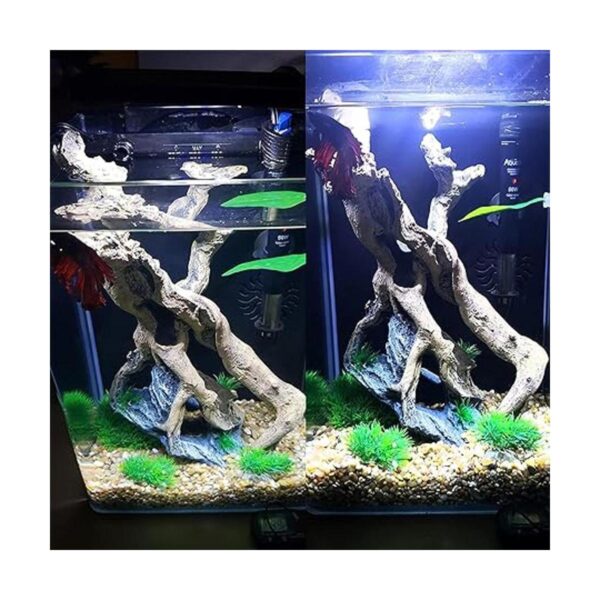 PINVNBY Decoración de acuario de madera flotante de resina_2