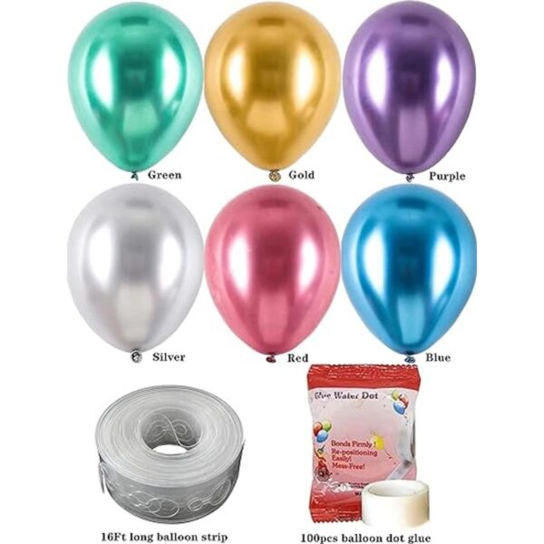 Globos coloridos para fiesta 100 globos metálicos_2