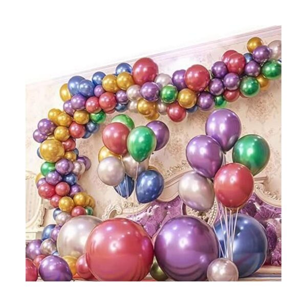 Globos coloridos para fiesta 100 globos metálicos_5